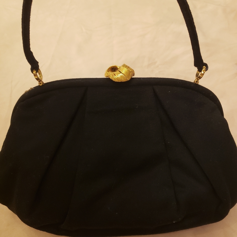 Vintage Malama Wool Handbag With Attached Coin Purse